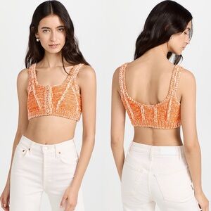 RE/DONE Button Front Bra Top